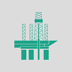 Image showing Oil sea platform icon