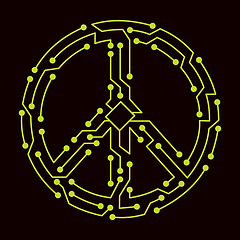 Image showing Electric scheme of Pacifist symbol