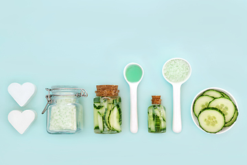 Image showing Cucumber Natural Cosmetic Beauty Spa Treatment 