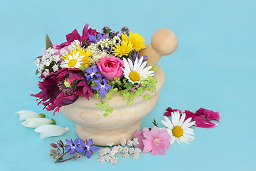 Image showing Healing Herbs and Flowers for Herbal Medicine