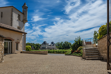 Image showing MEURSAULT, BURGUNDY, FRANCE - JULY 9, 2020: View to the winery in Meursault, Burgundy, France