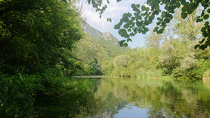 Image showing River Cetina, Croatia. A beautiful landscape near Omis