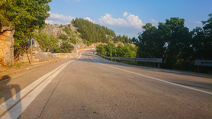 Image showing Low angle view of rural road somewhere in Croatia