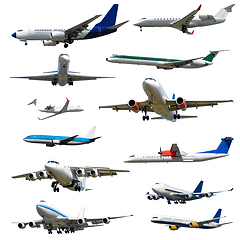 Image showing Plane collection isolated on a white background. High resolution