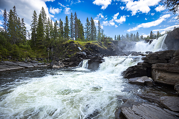 Image showing Ristafallet waterfall in the western part of Jamtland is listed