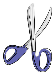 Image showing Image of scissors, vector or color illustration.