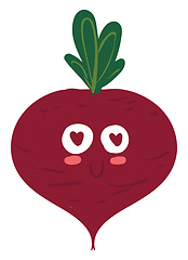 Image showing Romantic beet, vector or color illustration.