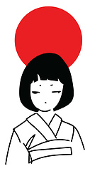 Image showing Kimono, vector or color illustration.