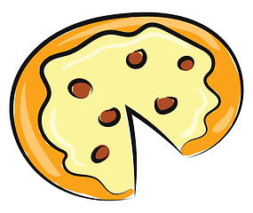 Image showing Pizza, vector or color illustration.