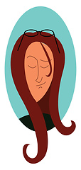 Image showing  A color illustration of an irritated woman, vector or color ill