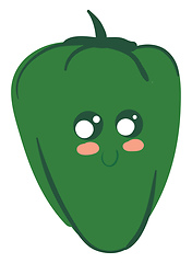 Image showing Image of cute pepper - red pepper, vector or color illustration.