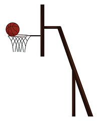 Image showing Image of basketball backboard, vector or color illustration.