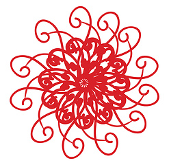 Image showing Image of cherry round ornament, vector or color illustration.