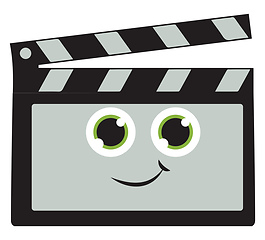 Image showing Movie clapper, vector or color illustration.