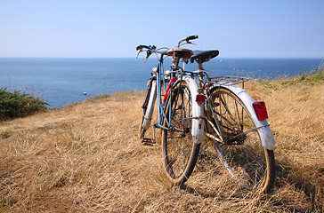 Image showing Attached bicycles