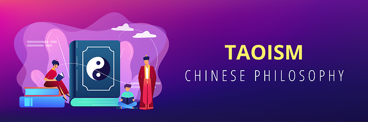 Image showing Taoism concept banner header.