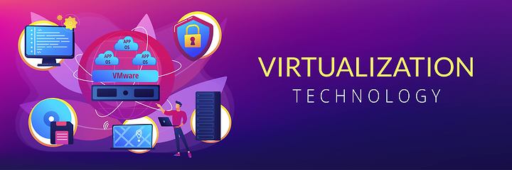 Image showing Virtualization technology concept banner header