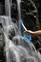 Image showing Filling a bottle