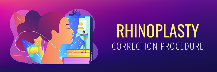 Image showing Rhinoplasty concept banner header.