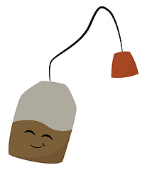 Image showing Tea bag, vector or color illustration.