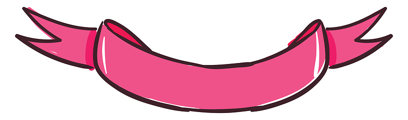 Image showing Pink ribbon, vector or color illustration.