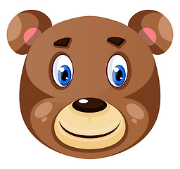 Image showing Happy little bear, illustration, vector on white background.