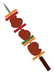 Image showing Image of barbecue food, vector or color illustration.