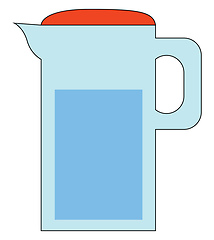 Image showing Image of carafe of water - water jug, vector or color illustrati