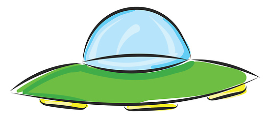 Image showing Image of alien space ship, vector or color illustration.