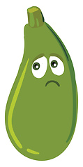 Image showing Image of dejected zucchini, vector or color illustration.