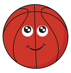 Image showing Image of basketball (ball), vector or color illustration.