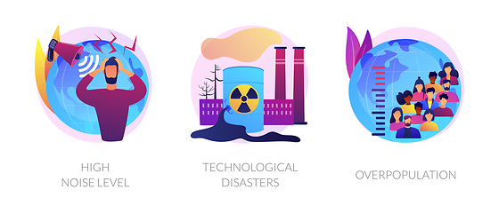 Image showing Environmental problems caused by human factor, negative impact on nature vector concept metaphor.