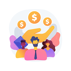 Image showing Wage subsidy for business employees abstract concept vector illustration.