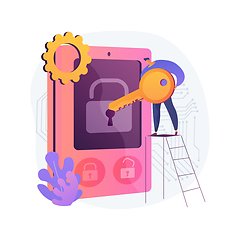 Image showing Access control system abstract concept vector illustration.