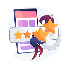 Image showing Mobile app rating vector concept metaphor.