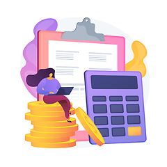 Image showing Financial accounting vector concept metaphor