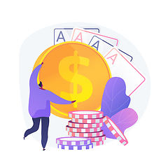 Image showing Gambling winnings vector concept metaphor.