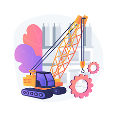 Image showing Modern construction machinery abstract concept vector illustration.