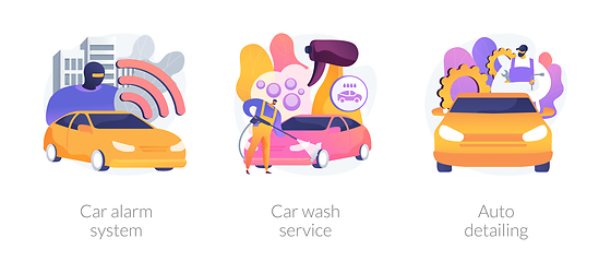 Image showing Automobile care service abstract concept vector illustrations.