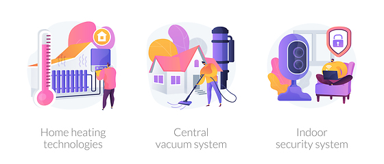 Image showing Home technologies abstract concept vector illustrations.