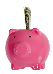 Image showing Piggy bank with money