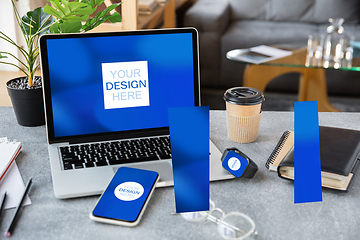 Image showing Devices or gadgets with copyspace for ad - mockup, digital concept