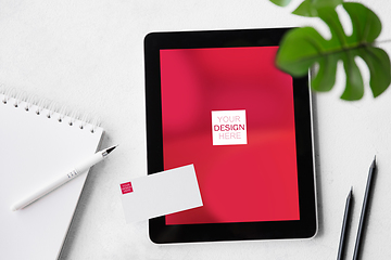 Image showing Devices or gadgets with copyspace for ad - mockup, digital concept