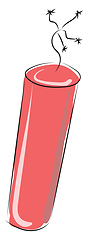 Image showing Red firecracker, vector or color illustration.