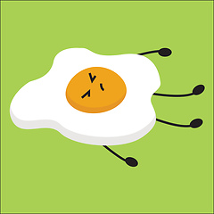 Image showing Image of died egg - egg fry, vector or color illustration.