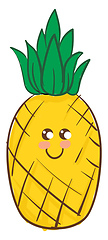 Image showing Image of cute pineapple, vector or color illustration.