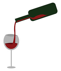 Image showing Red wine, vector or color illustration.