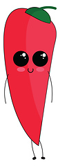 Image showing Image of chilly pepper / chili peppers, vector or color illustra
