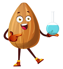 Image showing Almond is doing some experiment in chemistry lab, illustration, 