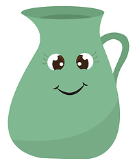 Image showing A smiling jug, vector or color illustration.